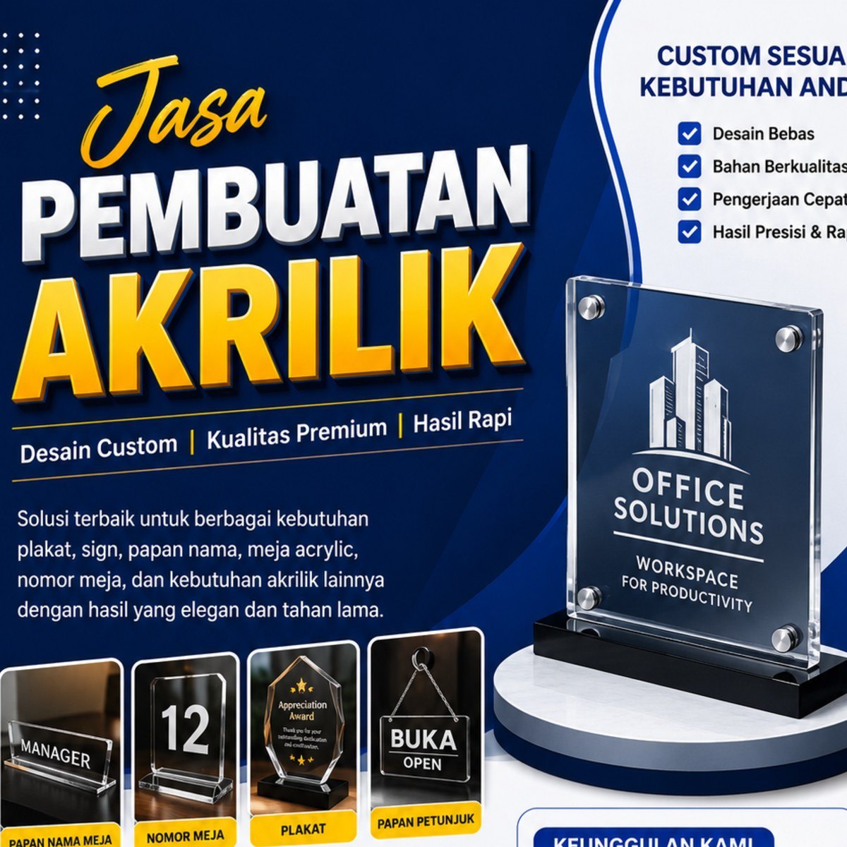 JASA PEMBUATAN AKRILIK